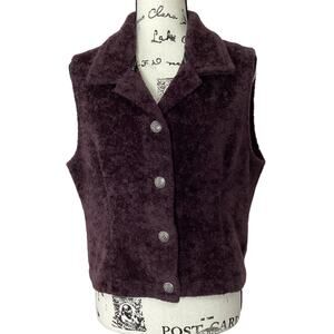 Vintage Country Clothing Company Acrylic Fleece Button Front Vest Size Large